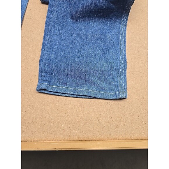 Vintage Wrangler Jeans Boys 27x34 Blue Denim Carpenter Prewashed USA Student 70s - Picture 10 of 10